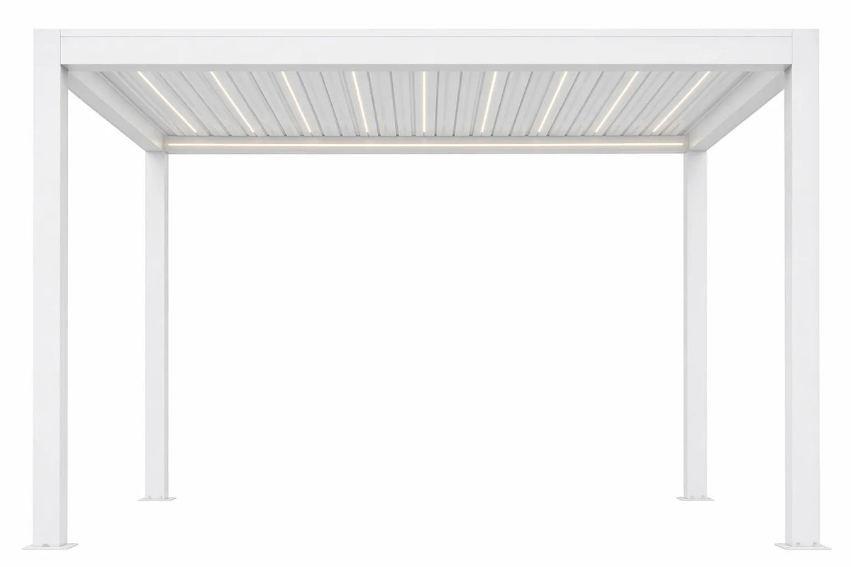 FANCO Breeze Louvered Pergola in Traffic White