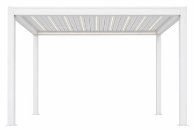 FANCO Summit Louvered Pergola in Traffic White