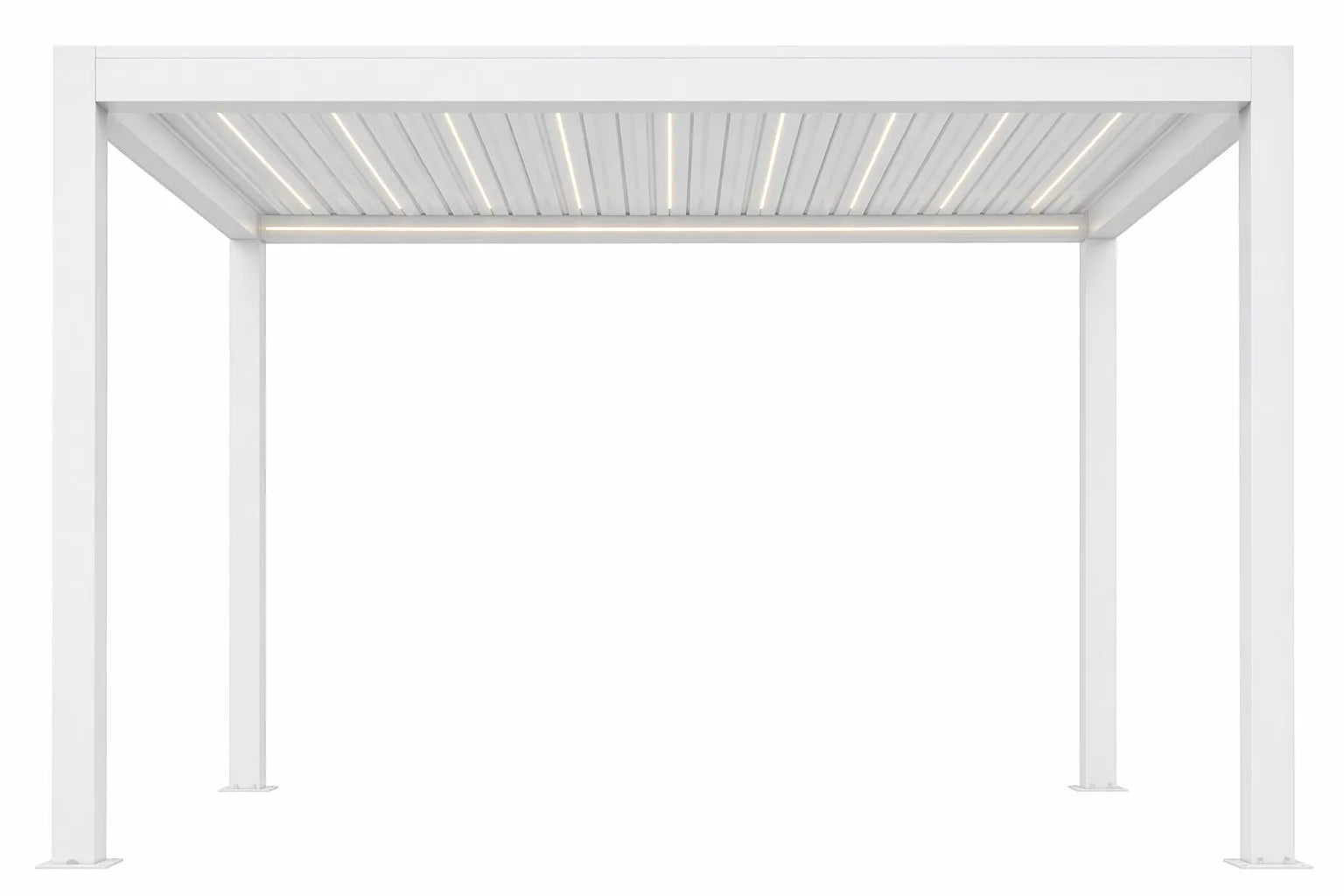 FANCO Breeze Louvered Pergola in Traffic White