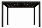 FANCO Horizon Louvered Pergola in Jet Black