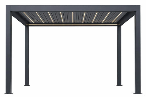 FANCO Breeze Louvered Pergola in Anthracite Grey - main product photo