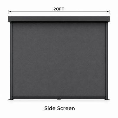 4-Sided Retractable Curtain — Per Side